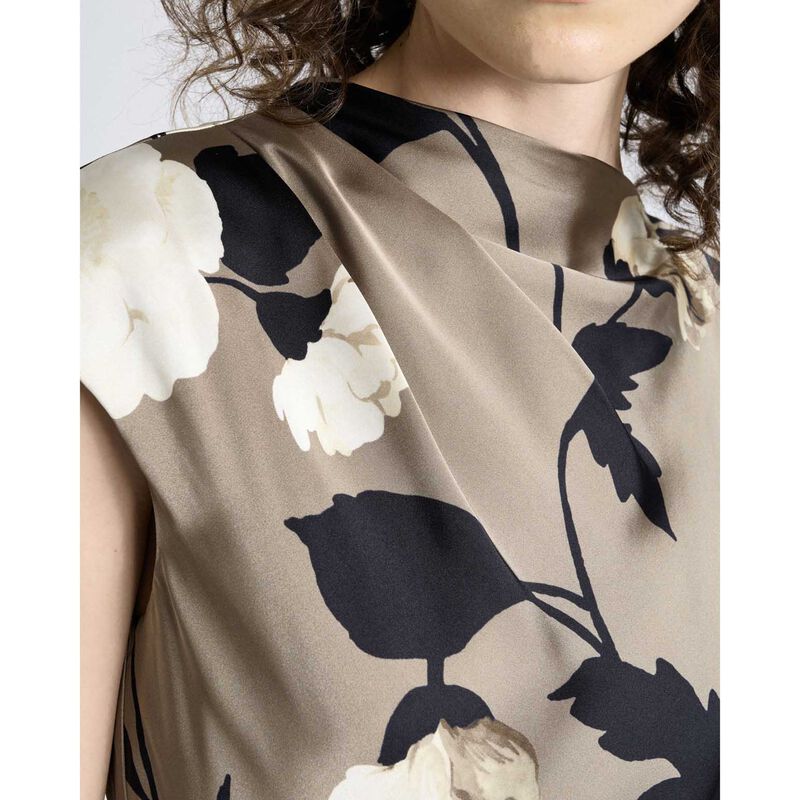 Cue Peony Draped Midi Dress image number 2